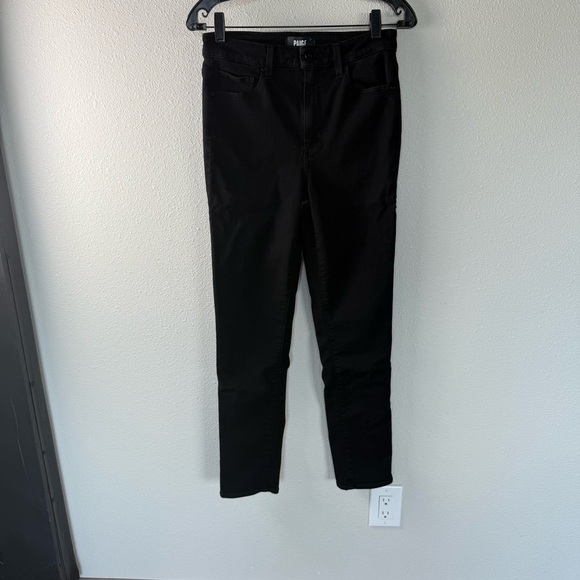 PAIGE Gemma Straight Leg Jeans Black Shadow Denim Casual Women’s Size 27 - Picture 2 of 12